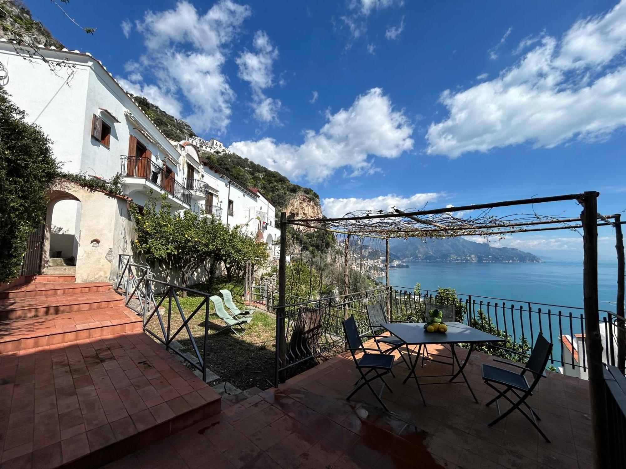 콩카데이마리니 Amalfi 51 Con Vista Mare, Giardino E Terrazze 빌라 외부 사진